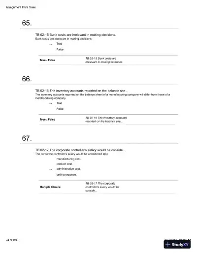 Introduction To Managerial Accounting With Connect With Smartbook, 4th Edition Test Bank - Page 25 preview image