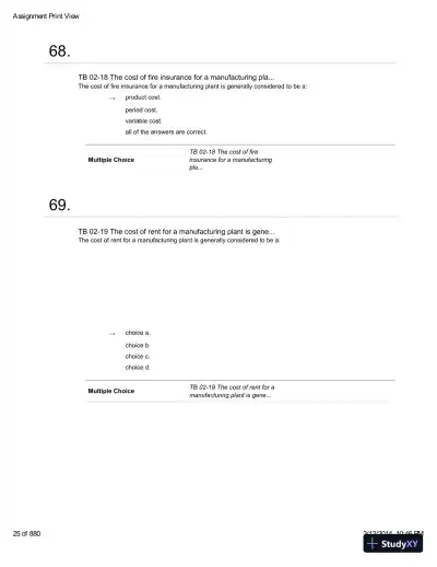 Introduction To Managerial Accounting With Connect With Smartbook, 4th Edition Test Bank - Page 26 preview image