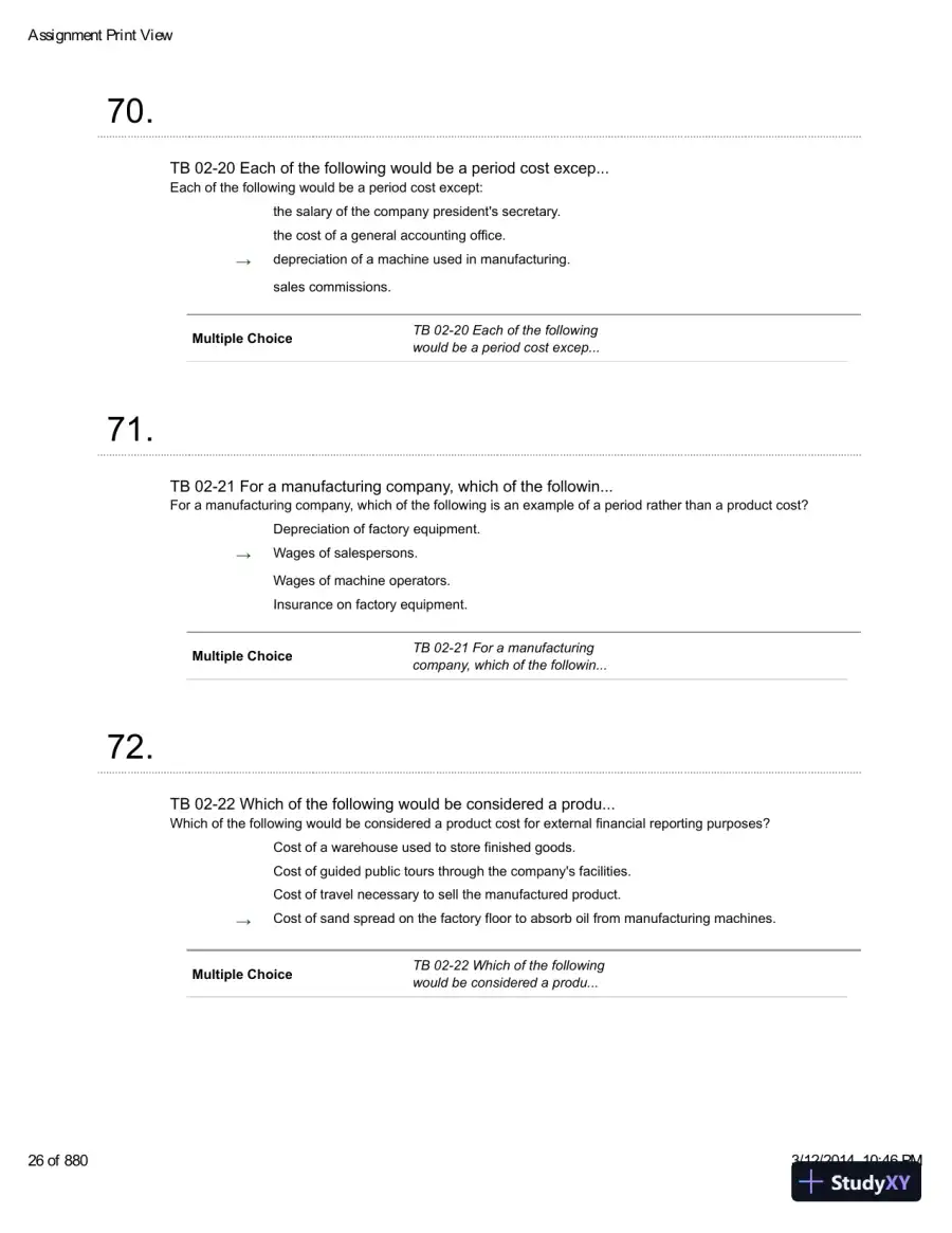 Introduction To Managerial Accounting With Connect With Smartbook, 4th Edition Test Bank, page 27