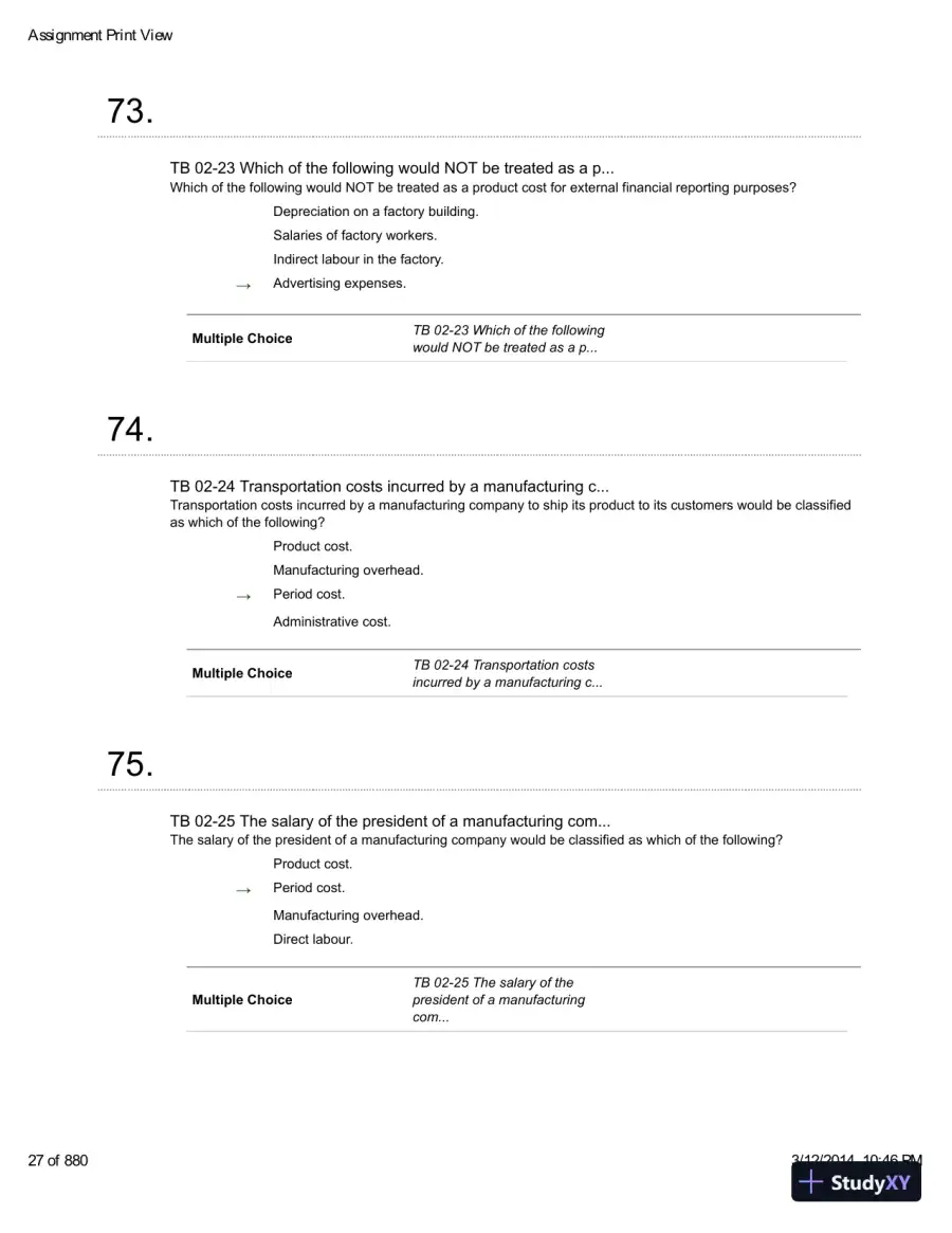 Introduction To Managerial Accounting With Connect With Smartbook, 4th Edition Test Bank, page 28