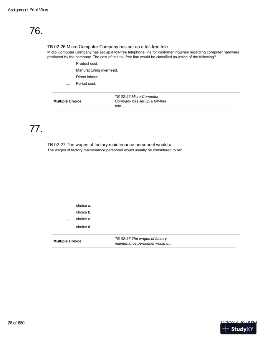 Introduction To Managerial Accounting With Connect With Smartbook, 4th Edition Test Bank, page 29