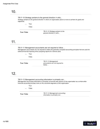 Introduction To Managerial Accounting With Connect With Smartbook, 4th Edition Test Bank - Page 5 preview image