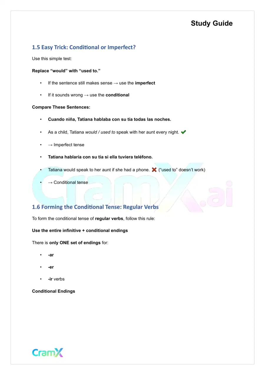Spanish II - New Verb Tenses, page 3