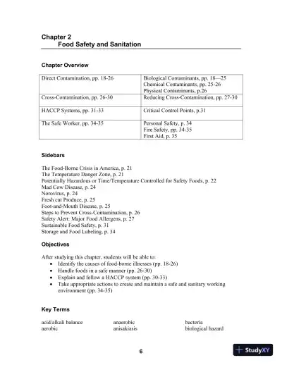 Solution Manual for On Cooking: A Textbook of Culinary Fundamentals, 5th Edition - Page 8 preview image
