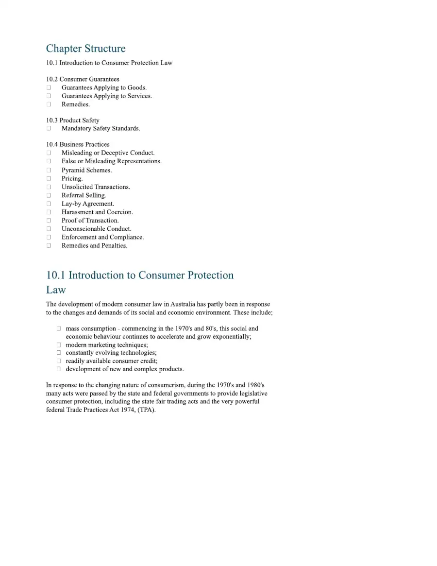 Contract and Consumer Protection Law, page 2