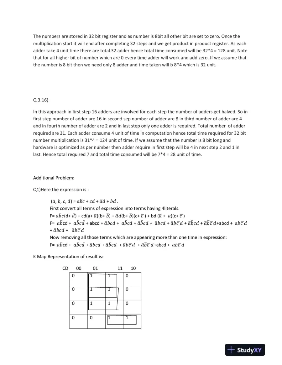 Analysis of Multiplication Algorithms and Boolean Function Optimization, page 3