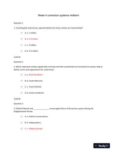Week 4 correction systems midterm - Page 1 preview image