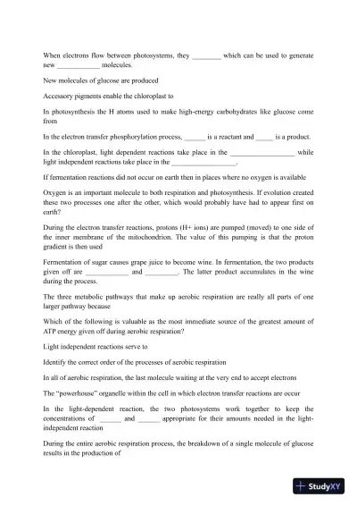 Liberty University BIOL 101 Quiz 3 Complete Solutions Correct Answers Key - Page 6 preview image