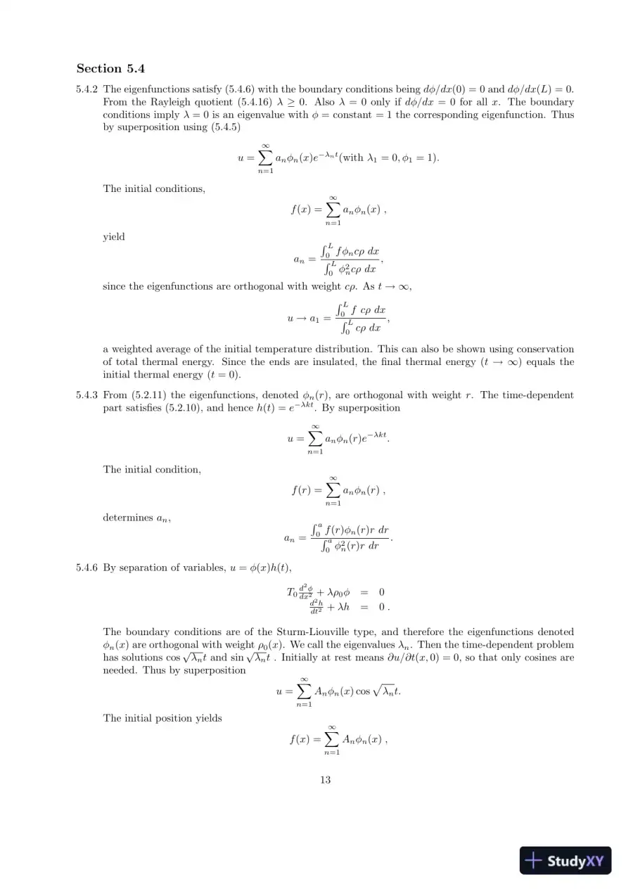 Solution Manual for Applied Partial Differential Equations with Fourier Series and Boundary Value Problems, 5th Edition, page 15