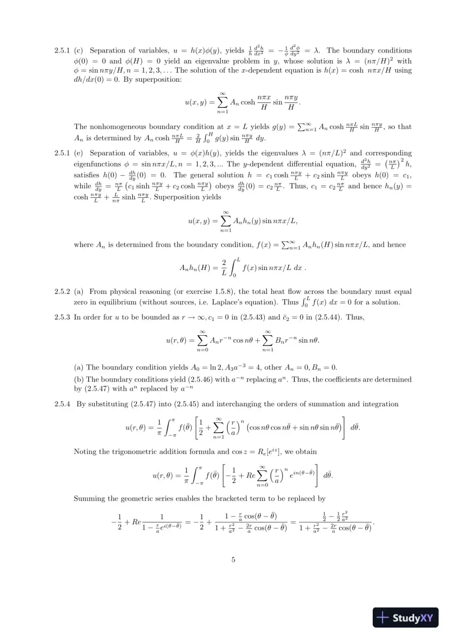 Solution Manual for Applied Partial Differential Equations with Fourier Series and Boundary Value Problems, 5th Edition, page 7