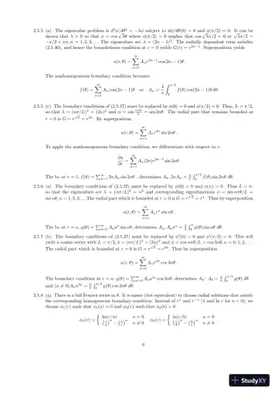 Solution Manual for Applied Partial Differential Equations with Fourier Series and Boundary Value Problems, 5th Edition - Page 8 preview image