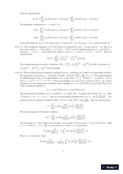 Solution Manual for Applied Partial Differential Equations with Fourier Series and Boundary Value Problems, 5th Edition - Page 9 preview image