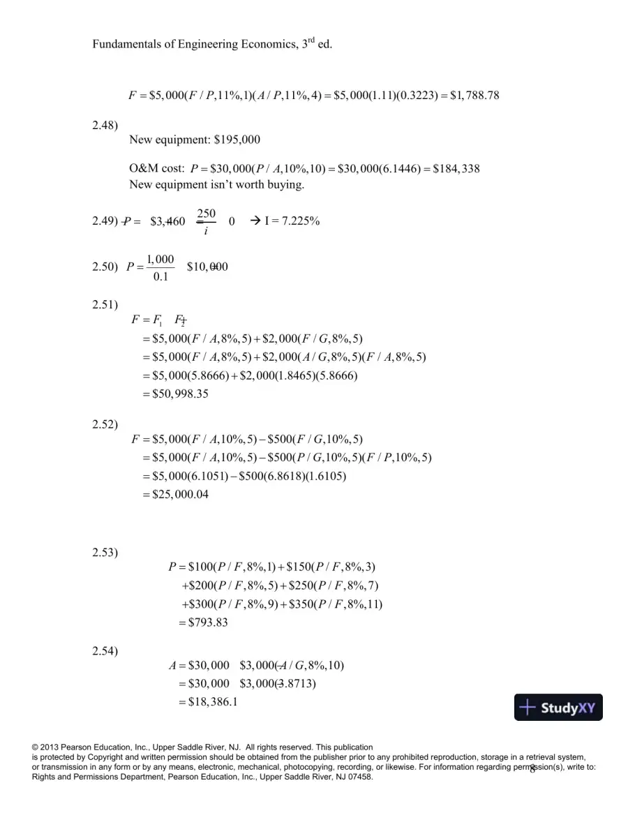 Solution Manual For Fundamentals Of Engineering Economics, 3rd Edition, page 10