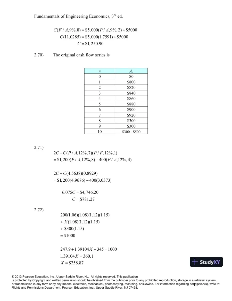 Solution Manual For Fundamentals Of Engineering Economics, 3rd Edition, page 16