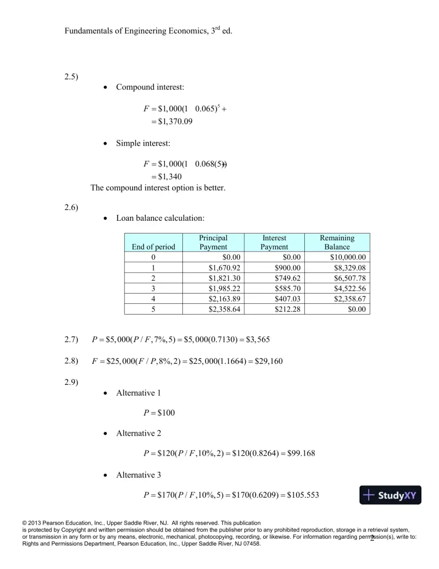Solution Manual For Fundamentals Of Engineering Economics, 3rd Edition, page 4