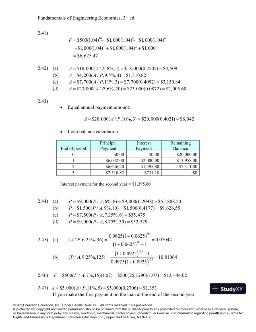 Solution Manual For Fundamentals Of Engineering Economics, 3rd Edition, page 9