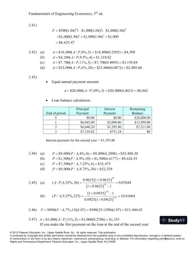 Solution Manual For Fundamentals Of Engineering Economics, 3rd Edition - Page 9 preview image