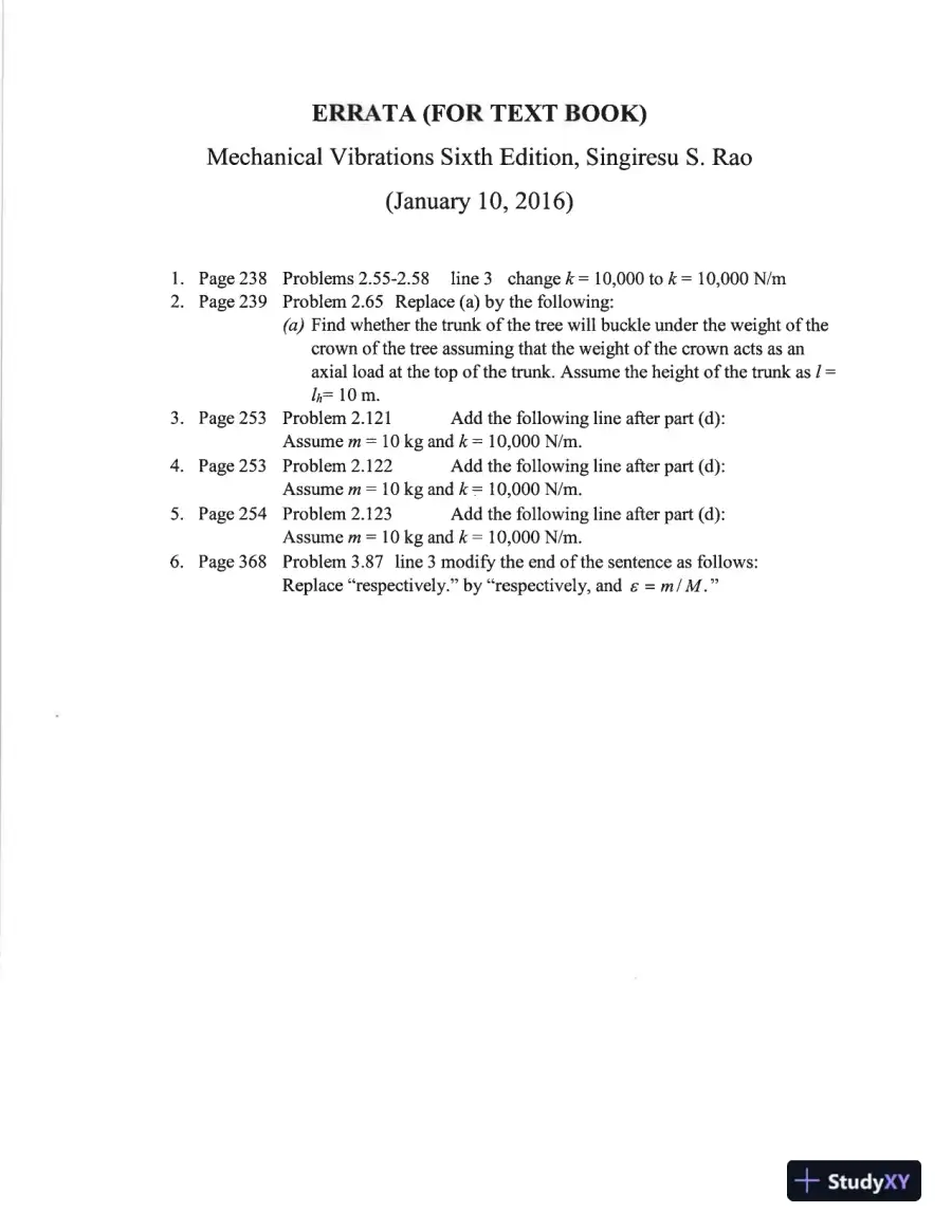 Solution Manual for Mechanical Vibrations, 6th Edition, page 5