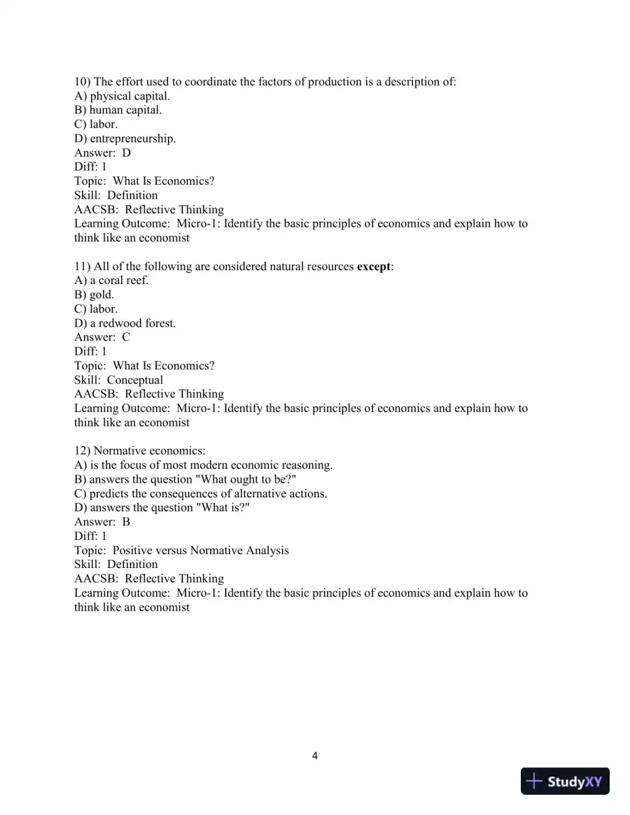 Test Bank for Microeconomics: Principles, Applications and Tools, 10th Edition, page 6