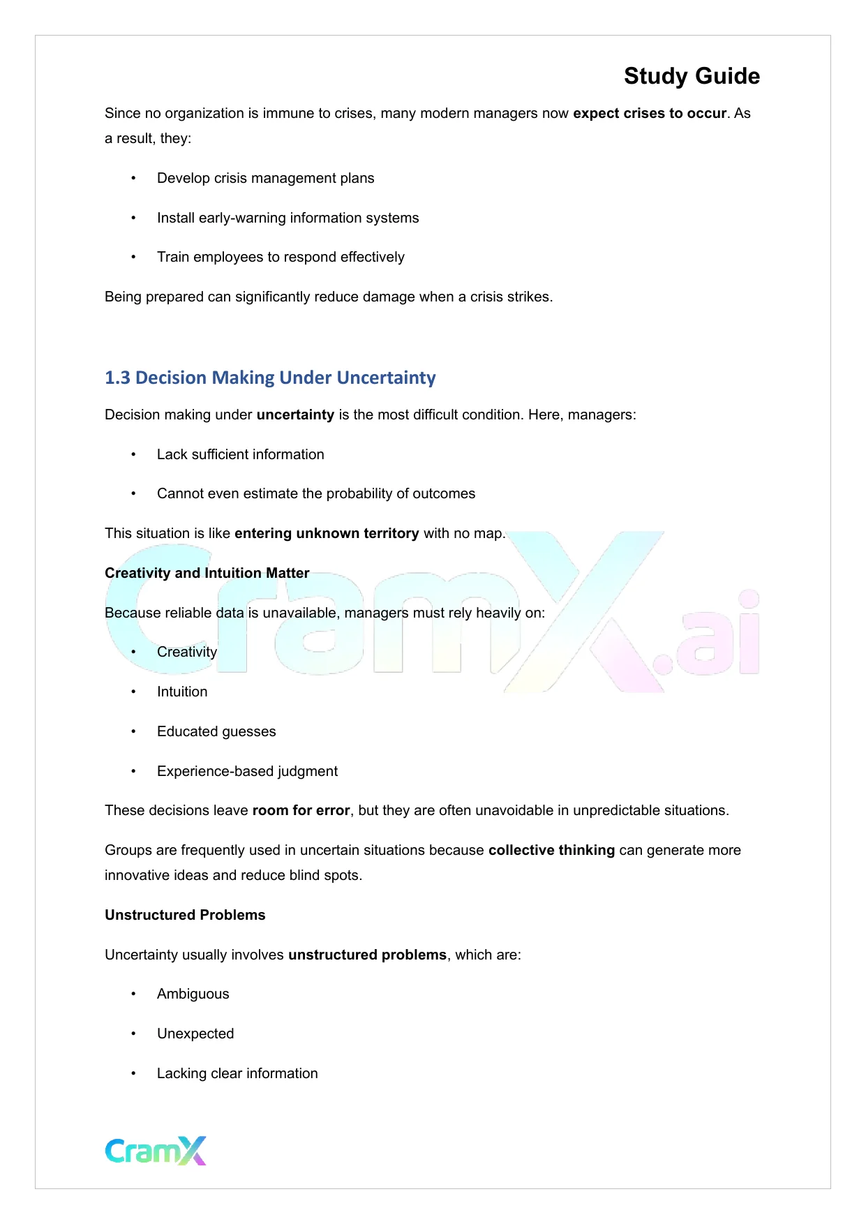 Principles of Management - Decision Making and Problem Solving - Page 3 preview image