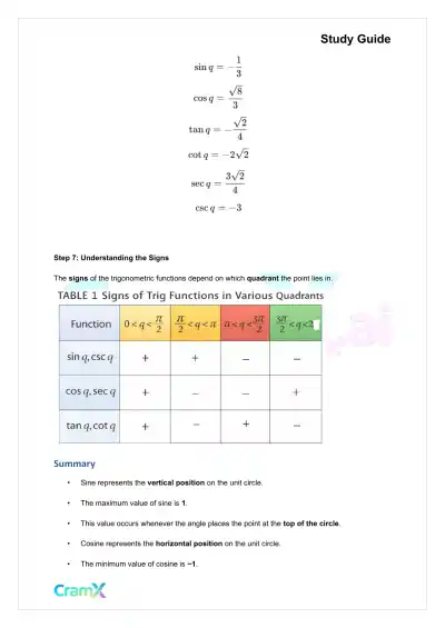 Trigonometry - Graphs of Trigonometric Functions - Page 10 preview image