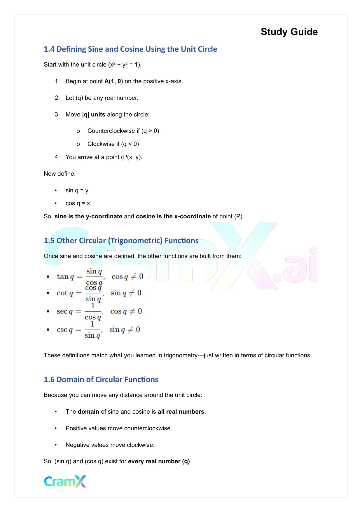 Trigonometry - Graphs of Trigonometric Functions - Page 3 preview image