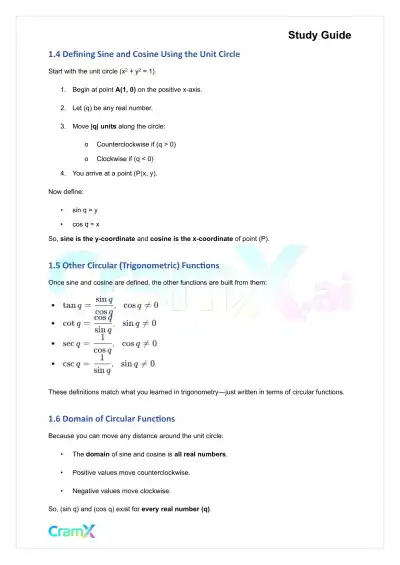 Trigonometry - Graphs of Trigonometric Functions - Page 3 preview image