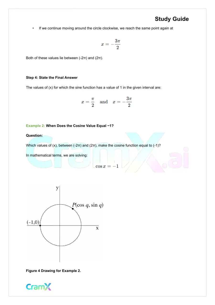Trigonometry - Graphs of Trigonometric Functions, page 6