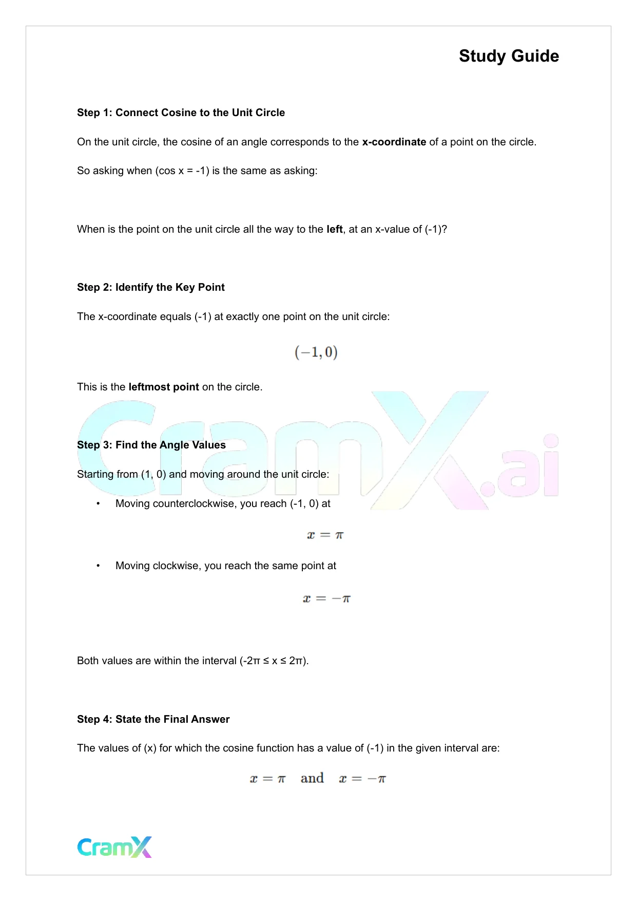 Trigonometry - Graphs of Trigonometric Functions - Page 7 preview image