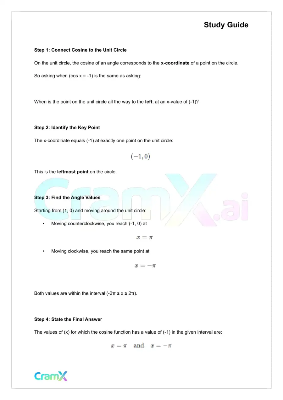 Trigonometry - Graphs of Trigonometric Functions, page 7