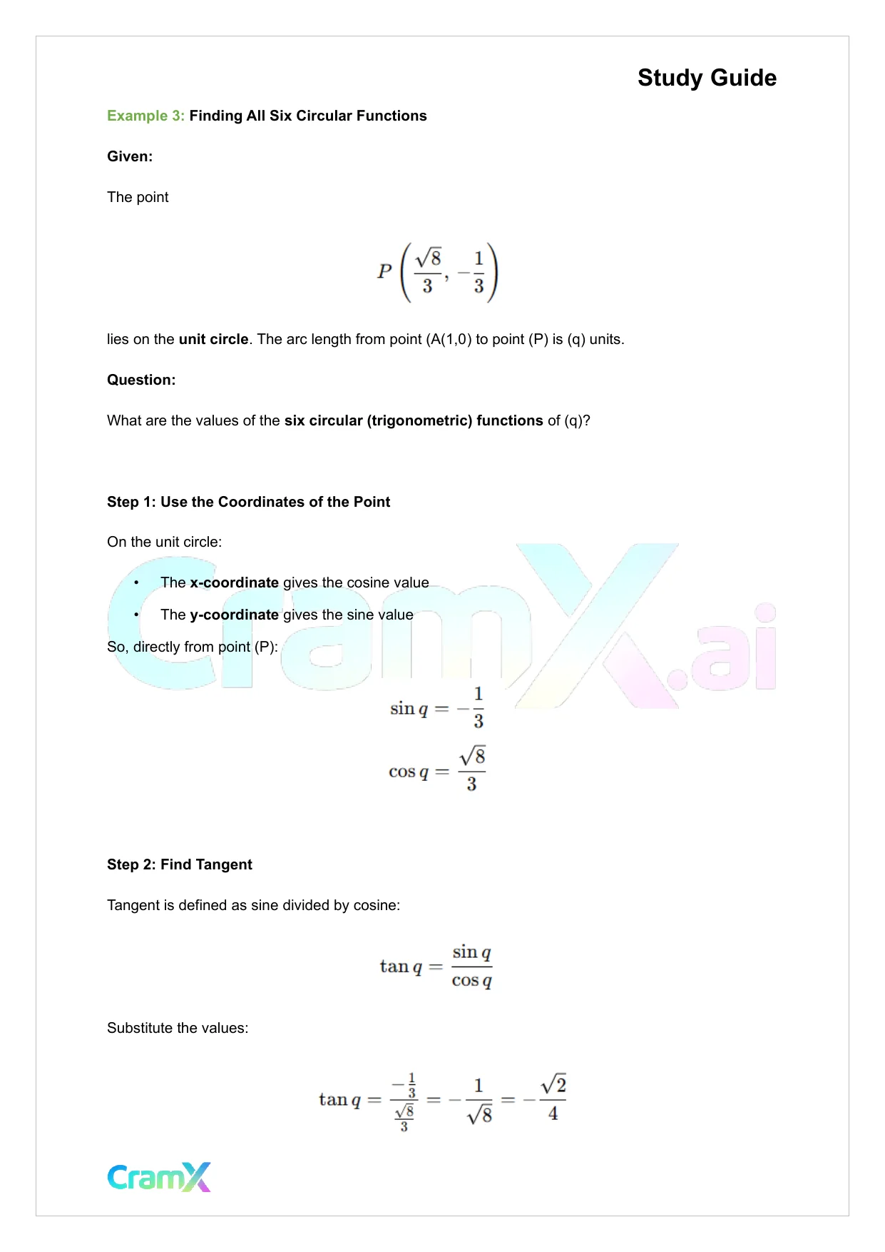 Trigonometry - Graphs of Trigonometric Functions - Page 8 preview image
