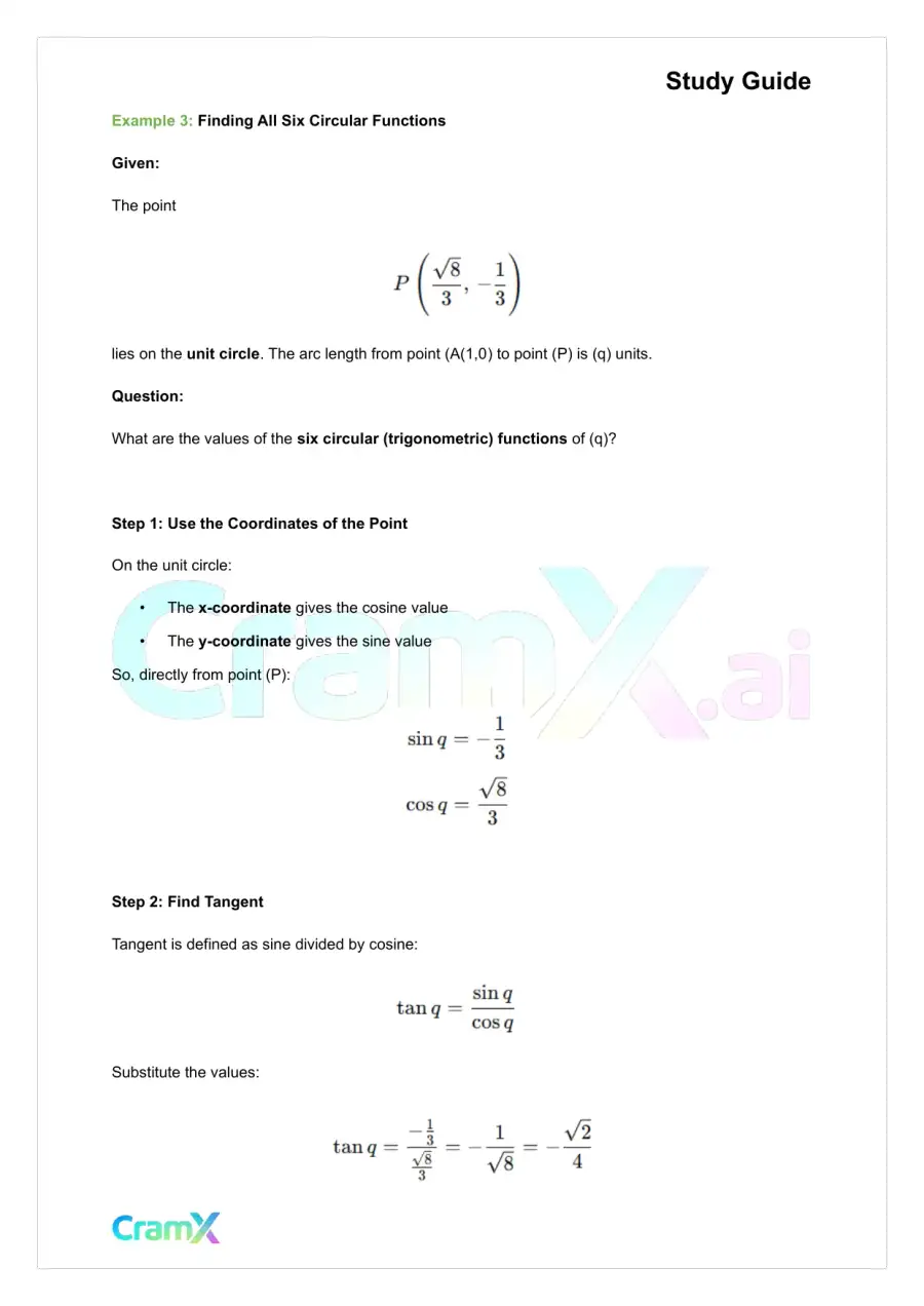 Trigonometry - Graphs of Trigonometric Functions, page 8
