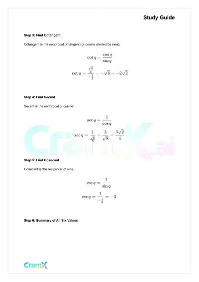 Trigonometry - Graphs of Trigonometric Functions - Page 9 preview image