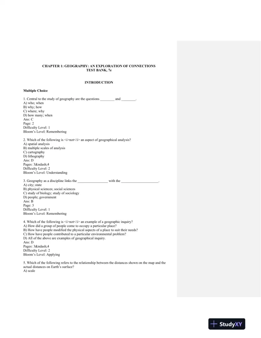 World Regional Geography: Global Patterns, Local Lives Seventh Edition Test Bank, page 16