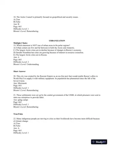 World Regional Geography: Global Patterns, Local Lives Seventh Edition Test Bank - Page 6 preview image