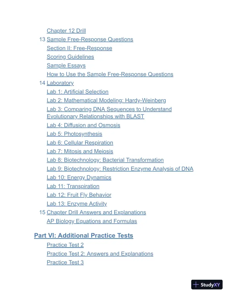 Princeton Review AP Biology Premium Prep, 26th Edition: 6 Practice Tests + Complete Content Review + Strategies and Techniques (2024) (College Test Preparation) (2024), page 11
