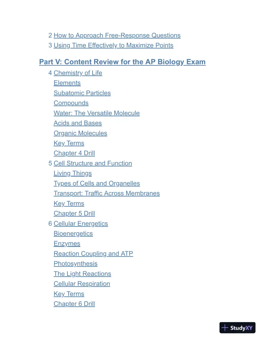 Princeton Review AP Biology Premium Prep, 26th Edition: 6 Practice Tests + Complete Content Review + Strategies and Techniques (2024) (College Test Preparation) (2024), page 8