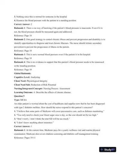 Gerontological Nursing, 3rd Edition Test Bank - Page 5 preview image