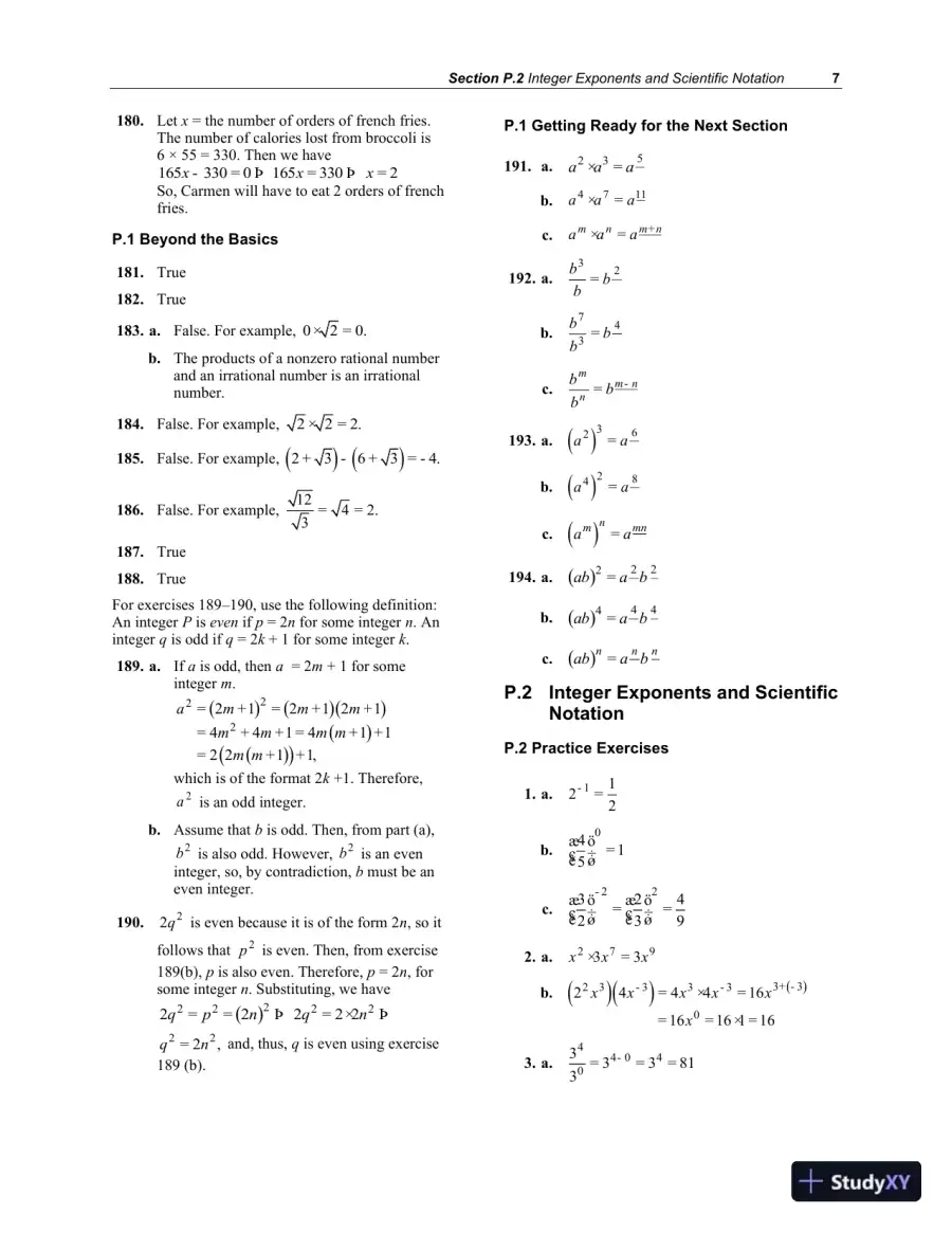 Solution Manual for College Algebra, 4th Edition, page 11