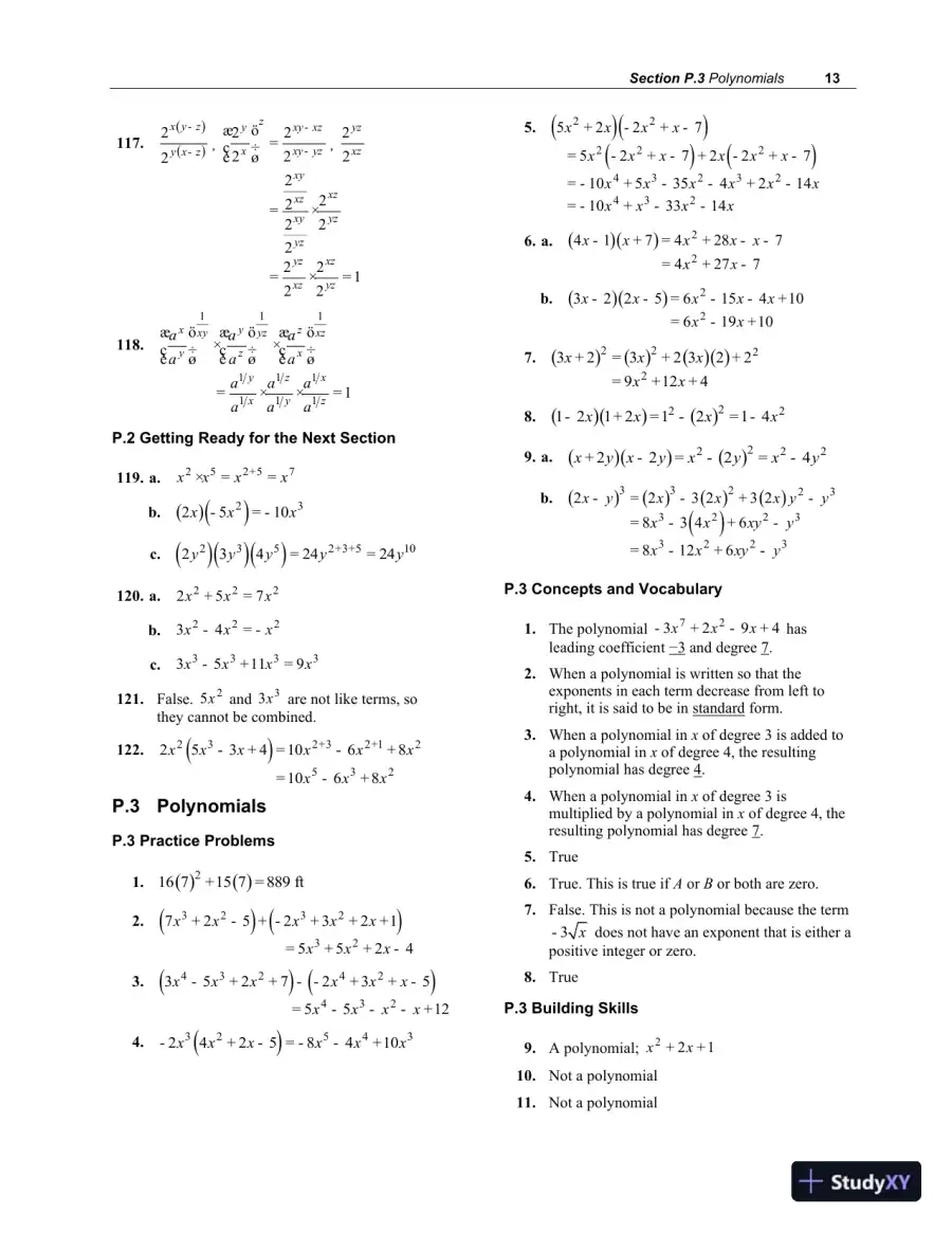 Solution Manual for College Algebra, 4th Edition, page 17