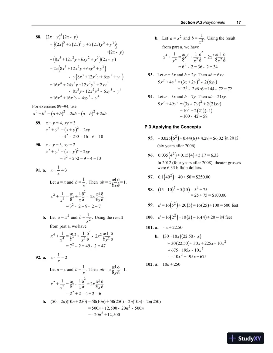 Solution Manual for College Algebra, 4th Edition, page 21