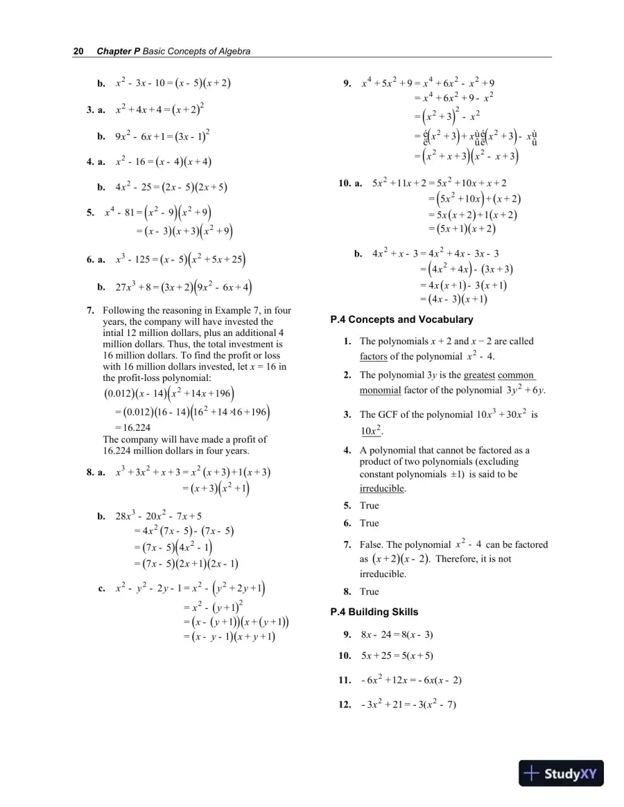 Solution Manual for College Algebra, 4th Edition, page 24