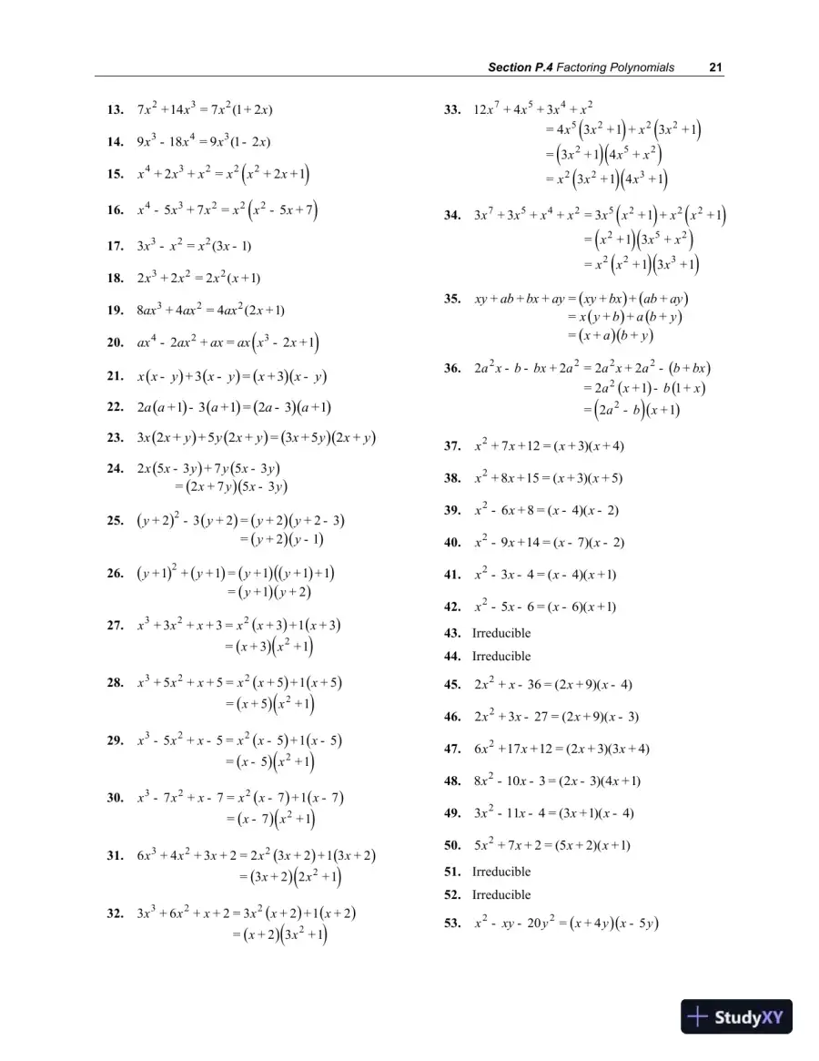 Solution Manual for College Algebra, 4th Edition, page 25