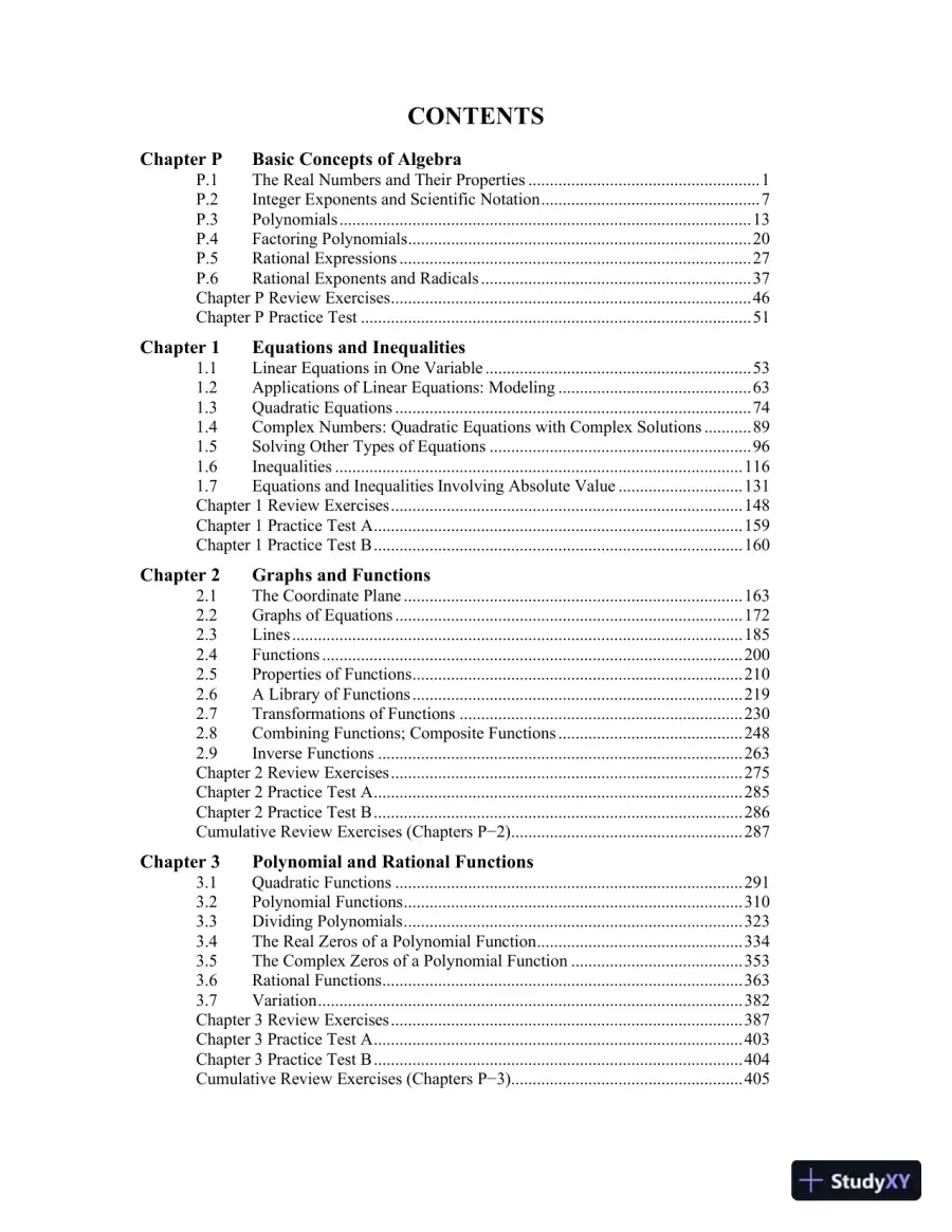 Solution Manual for College Algebra, 4th Edition, page 3