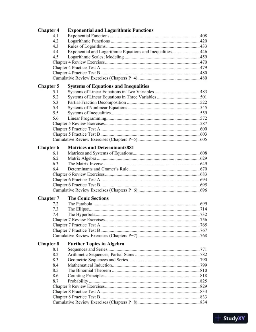 Solution Manual for College Algebra, 4th Edition, page 4
