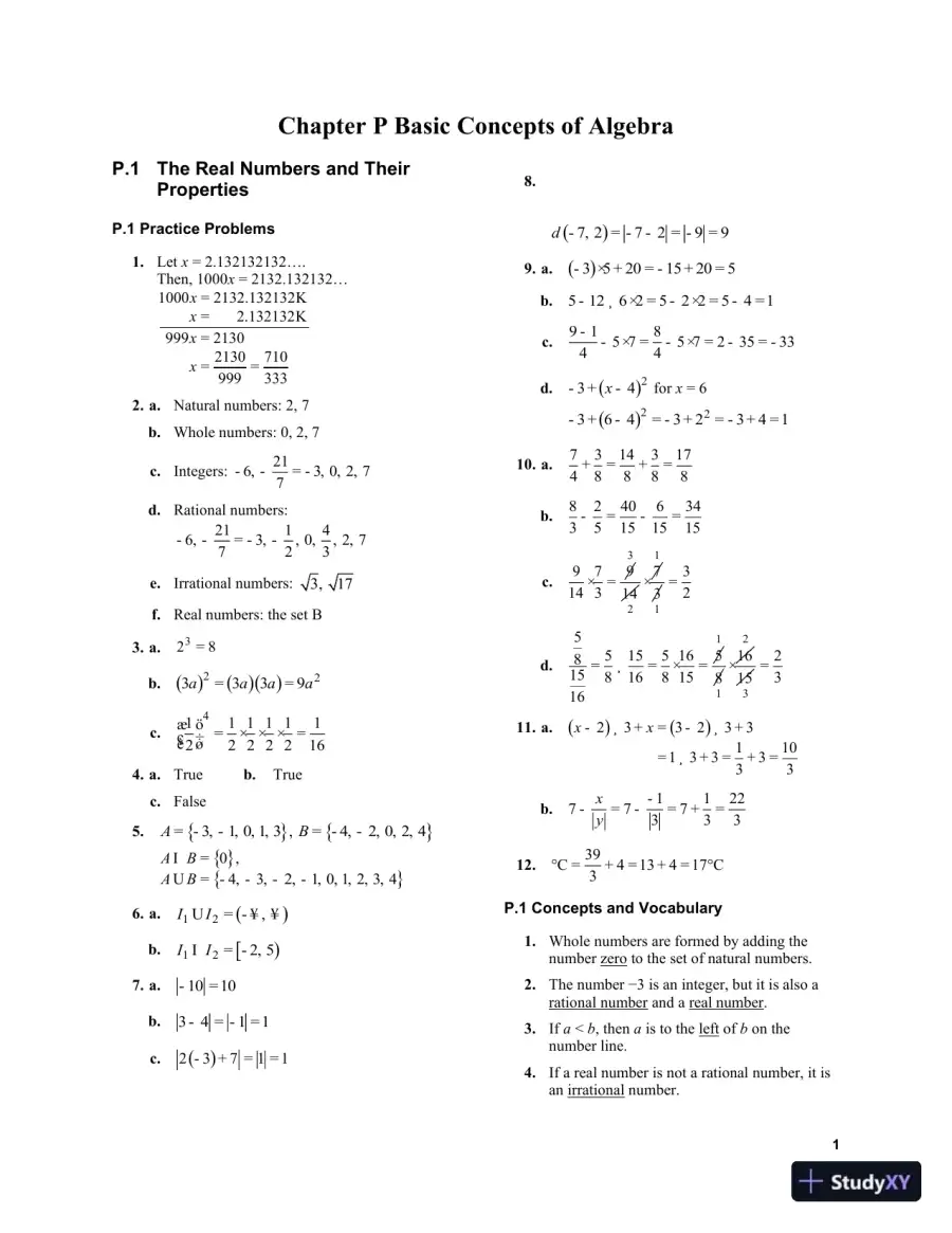 Solution Manual for College Algebra, 4th Edition, page 5
