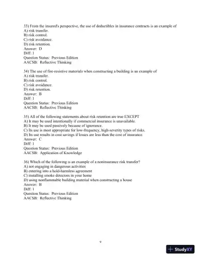 Test Bank for Principles Of Risk Management And Insurance, 14th Edition - Page 10 preview image