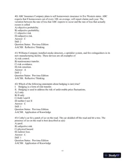 Test Bank for Principles Of Risk Management And Insurance, 14th Edition - Page 12 preview image