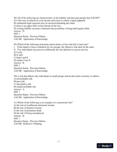 Test Bank for Principles Of Risk Management And Insurance, 14th Edition - Page 14 preview image