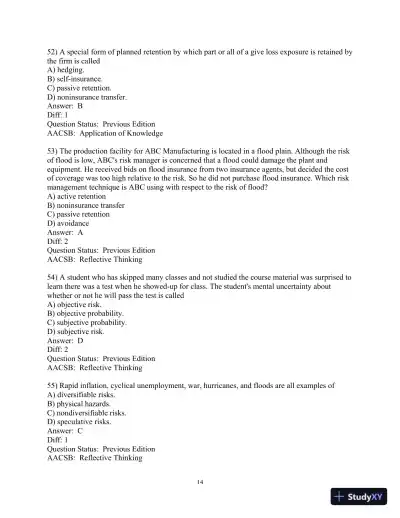 Test Bank for Principles Of Risk Management And Insurance, 14th Edition - Page 15 preview image